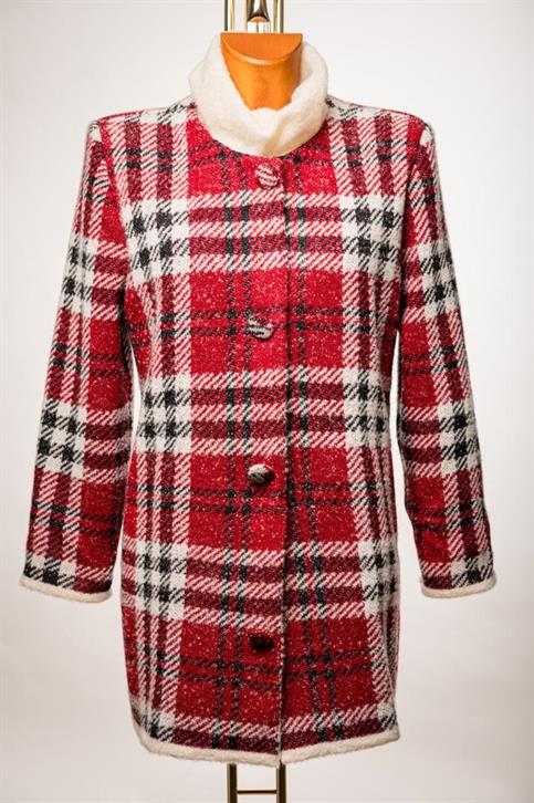 CARDIGAN MOHAIR SCOZZESE TARTAN  linea TRAPEZIO