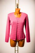 GIACCA A V MAGLIA UNITA SAGOMATA ROSA FUXIA BRILLANTE 6RP55TRENO